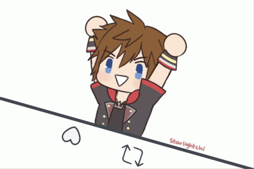 Sora Tossing Hearts Away GIF