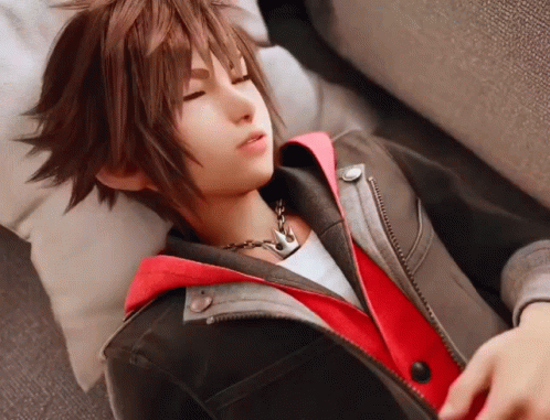 Emotional Sora Contemplating Kingdom Hearts GIF