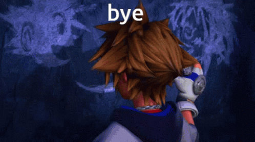 Sora Kingdom Hearts Vanishing Bye GIF