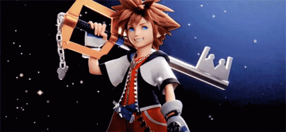 Sora Kingdom Hearts Video Game Trailer GIF