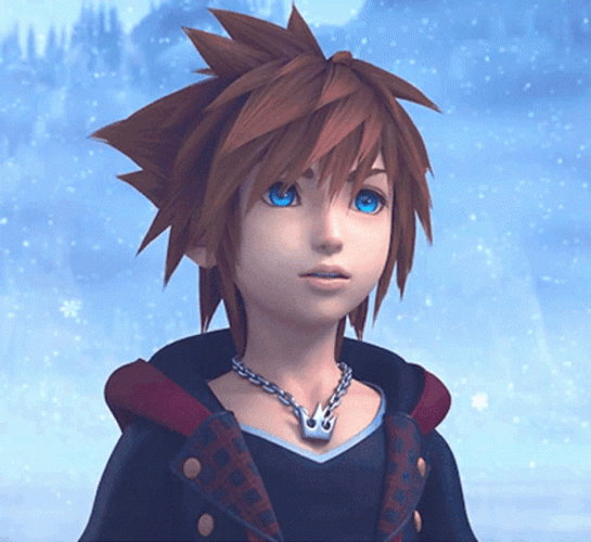 Sora Observing Furtively Kingdom Hearts GIF