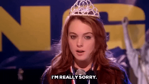 Sorry Cady Mean Girls GIF