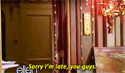Sorry I'm Late Ellen Degeneres GIF