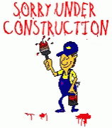 Sorry Under Construction Cartoon Guy Painting GIF
