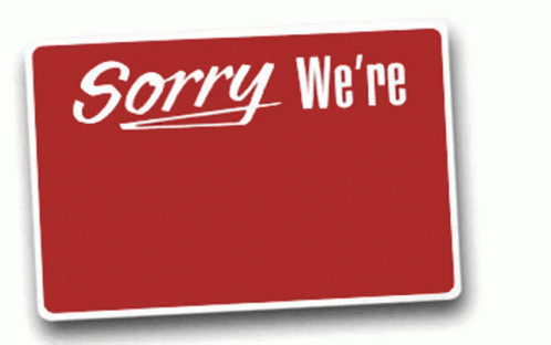 Sorry We're Closed Blinking Red Sign GIF