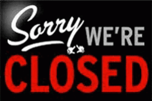 Sorry We're Closed Sign Heart GIF