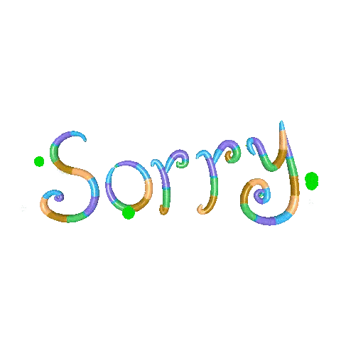 Sorry Word in Colorful Font