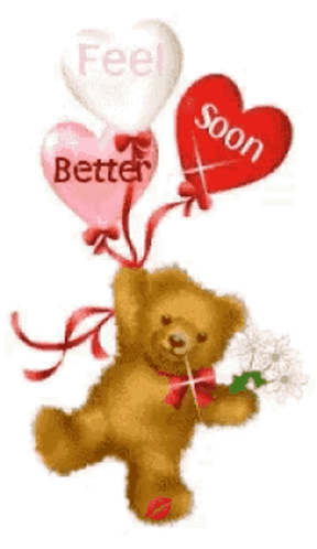 Sorry You're Sick Teddy Bear Greeting Card