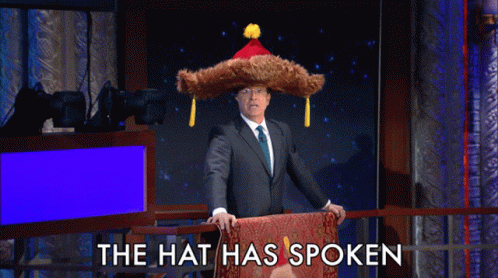 Sorting Hat Stephen Colbert The Hat Has Spoken GIF