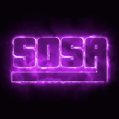 Sosa Purple Neon Letters GIF