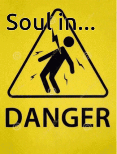 Soul in Danger Sign with Electrocuted Person
