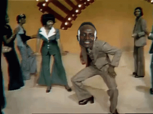 Soul Train Dance With An Edited Head GIF