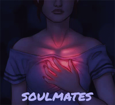 Soulmate Animated Girl Beating Heart GIF
