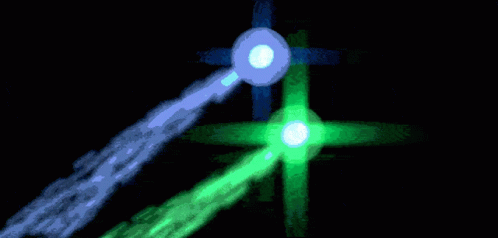 Soulmate Blue And Green Shooting Stars GIF