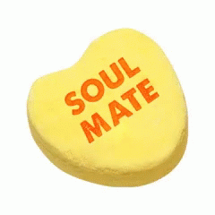 Soulmate Yellow Beating Heart GIF
