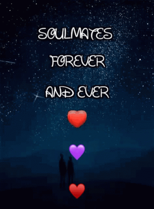 Soulmates Forever Starry Night Digital Art GIF