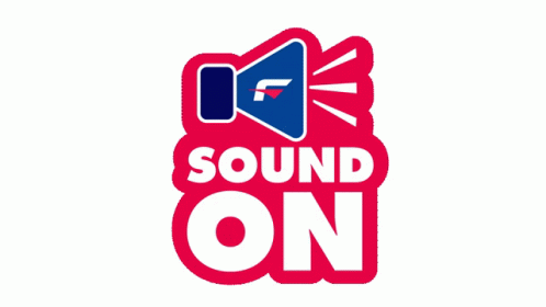 Sound On Pink Blue Logo GIF