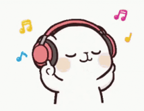 Cute Mocha Enjoying Music Sound GIF