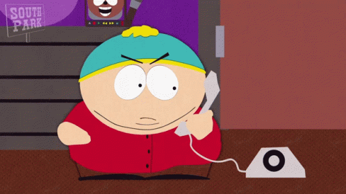 South Park Angry Eric Cartman Hang Up Phone GIF