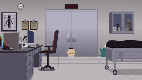 South Park Baby Pretending To Work GIF