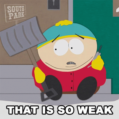 South Park Cartoon Character Holding Snow Shovel GIF