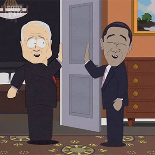 South Park Cartoon of Two Men Standing