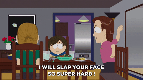 South Park Cartoon Slapping Face GIF
