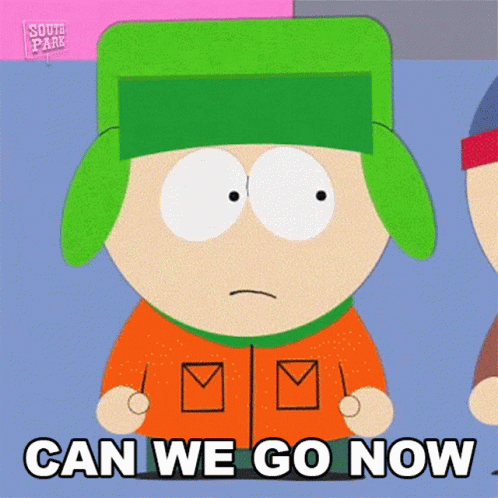 South Park Character Asking Can We Go Now