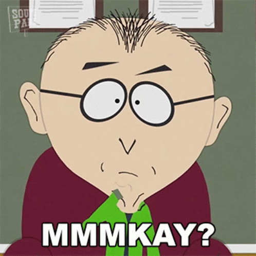 South Park Character Asking Mmkay GIF