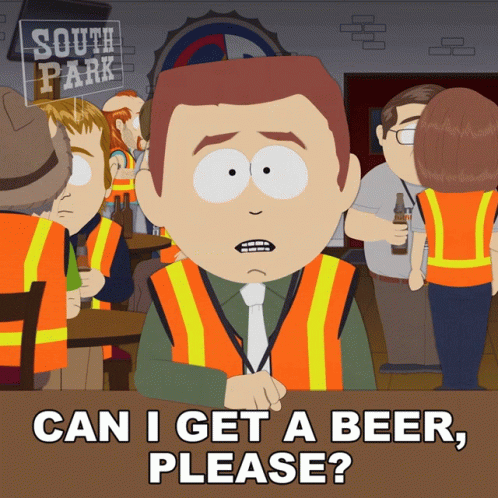 South Park Character Asks Can I Get a Beer Please