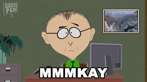 South Park Character At Desk With Computer GIF