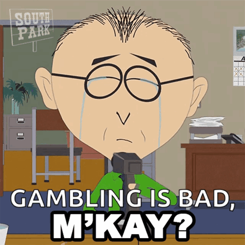 South Park Character Crying About Gambling GIF