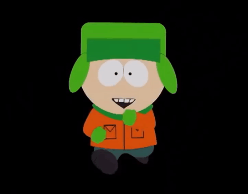 South Park Character Green Hat Orange Jacket GIF