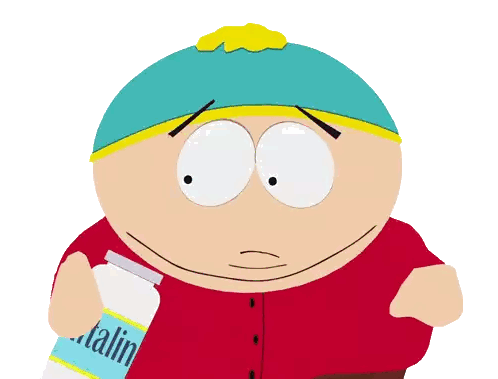 South Park Character Holding Bottle Saying Vitalin