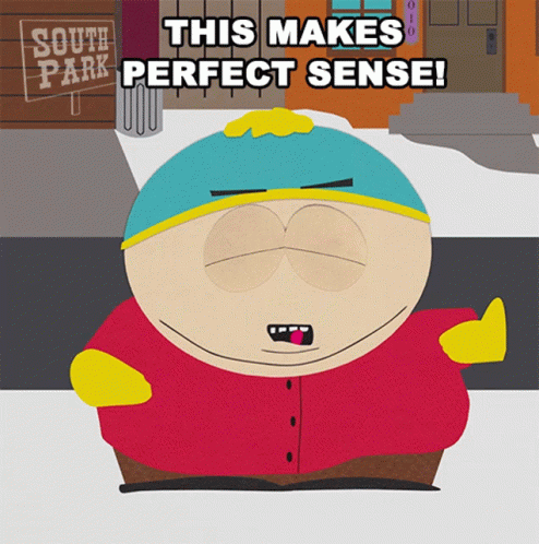 South Park Character in Front of South Park Sign