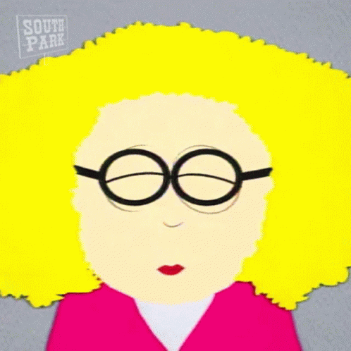 South Park Character In Pink Shirt And Glasses GIF