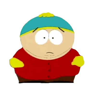South Park Character in Red Shirt and Yellow Sleeves