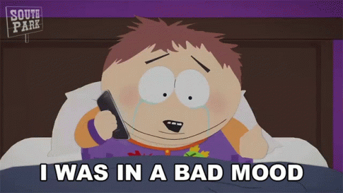 South Park Character Laying in Bed Talking on Cell Phone