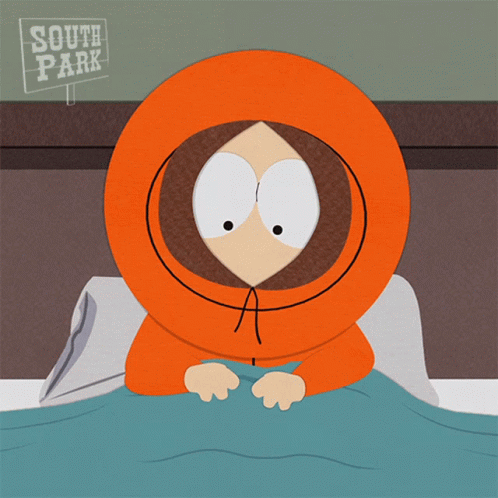South Park Character Lying in Bed