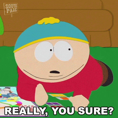 South Park Character Lying Playing Game Saying Really You Sure