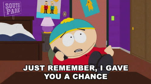 South Park Character on Cell Phone