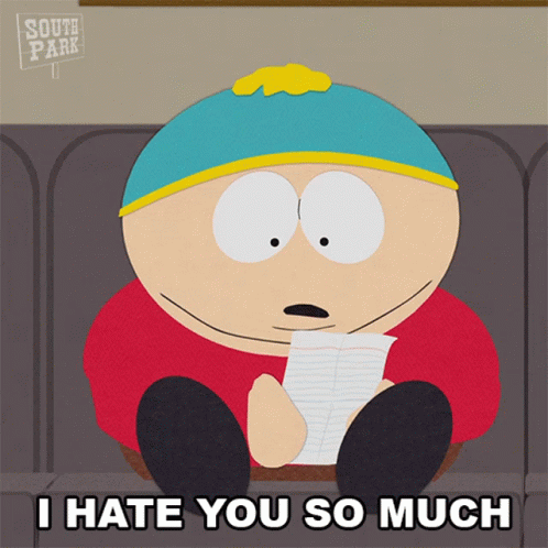 South Park Character Reading Paper I Hate You