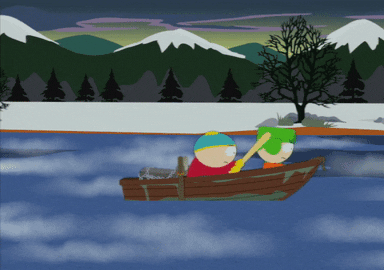 South Park Character Row The Boat Using Legs GIF