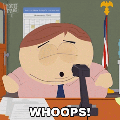 South Park Character Saying Whoops Into Microphone