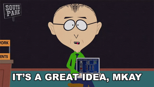 South Park Character Says Great Idea GIF