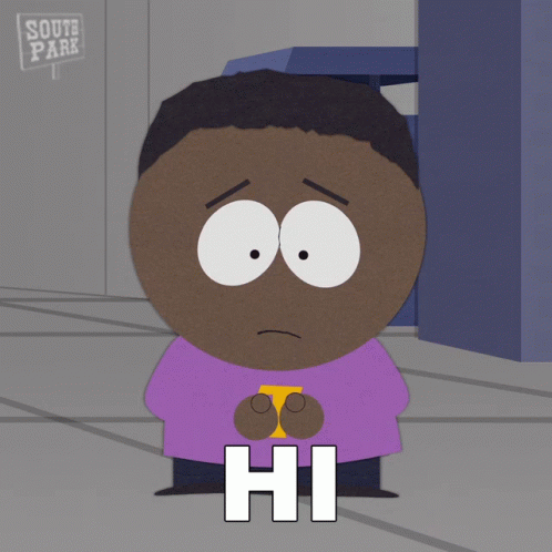 South Park Character Says Hi GIF