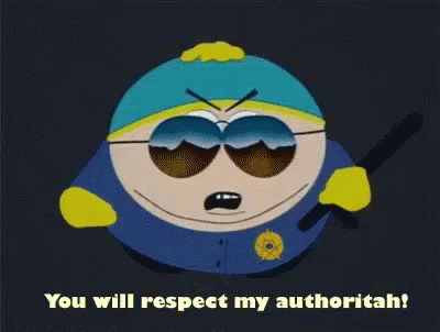South Park Character Says You Will Respect My Authoritah