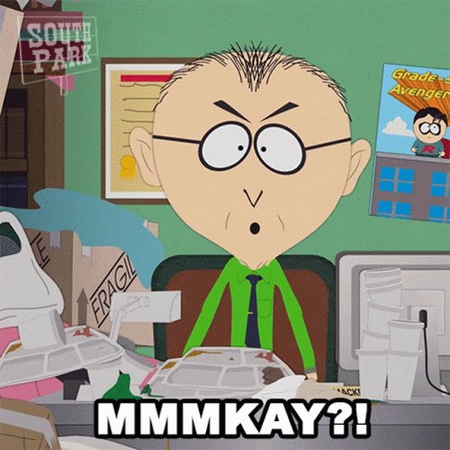 South Park Character Sitting At Desk GIF