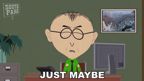 South Park Character Sitting At Desk GIF