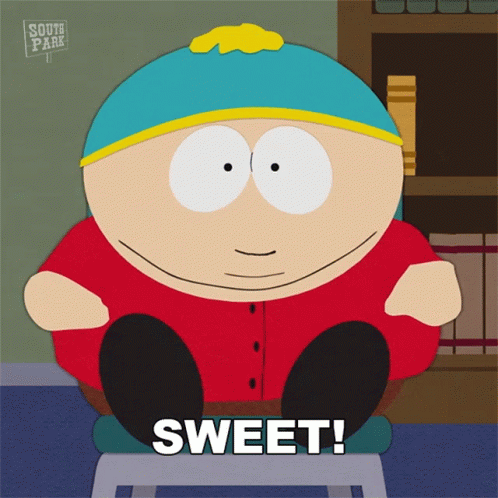South Park Character Sitting on Stool